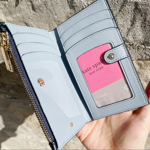 Kate Spade spencer metallic Slim bifold wallet - Picture 5 of 7